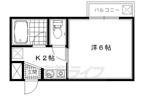 鳴滝グリーンハイツ 211｜京都府京都市右京区鳴滝音戸山町(賃貸マンション1K・2階・26.55㎡)の写真 その2