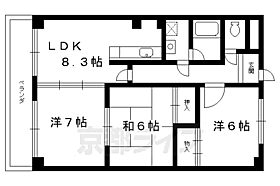 京都府乙訓郡大山崎町字下植野小字二階下（賃貸マンション3LDK・1階・61.10㎡） その2