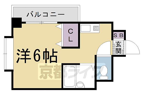 エスペランストリイ 403｜京都府京都市右京区西京極南大入町(賃貸マンション1K・4階・21.62㎡)の写真 その2