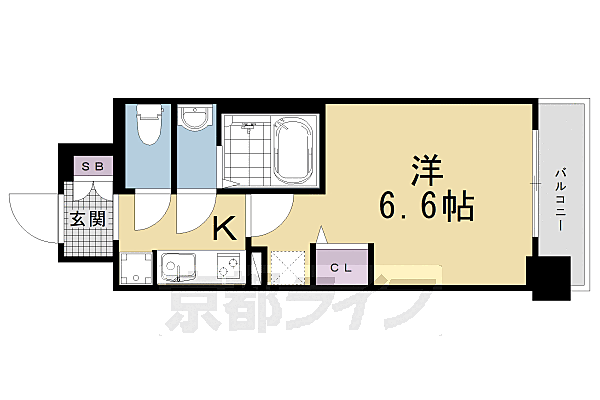 プラシード京都 303｜京都府京都市南区東九条西岩本町(賃貸マンション1K・3階・21.74㎡)の写真 その2