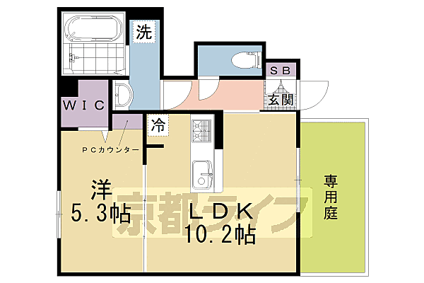 （仮称）Ｄ－ｒｏｏｍ西ノ京月光町 102｜京都府京都市中京区西ノ京西月光町(賃貸アパート1LDK・1階・39.28㎡)の写真 その2