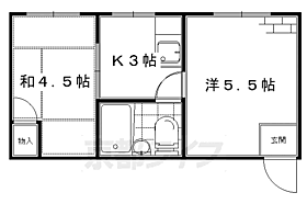 レジデンス西小路 204 ｜ 京都府京都市西京区大枝沓掛町（賃貸アパート2K・2階・23.04㎡） その2