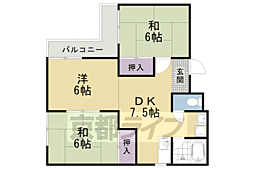 山下マンション 3DKの間取図画像