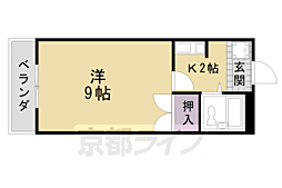 エスポワール20 1Kの間取図画像