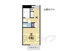 レオパレスハッピーワン 1Kの間取図画像