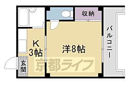 メゾンこやま南棟 1Kの間取図画像