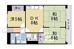 今井ドゥーズィエムマンション 3DKの間取図画像