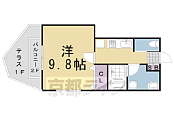 ポレール久方 1Kの間取図画像
