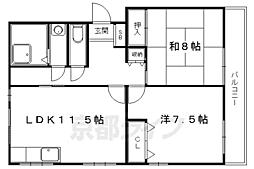 メゾン西川 2LDKの間取図画像