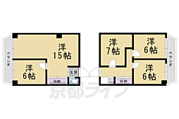 エバーグリーンヴィラ堀川 5Kの間取図画像