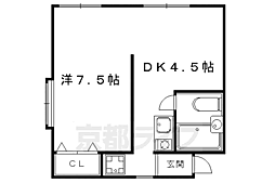 ハイツ西野 1DKの間取図画像