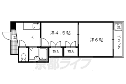 クリアドル北山 2Kの間取図画像