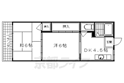 ジーエスハイツ 2DKの間取図画像