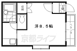メゾンレリック 1Kの間取図画像