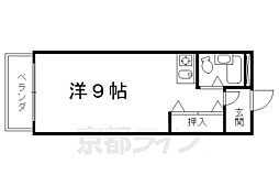 グラシューズなかにし 1Kの間取図画像
