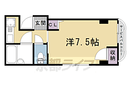 レインボーハイツ 1Kの間取図画像