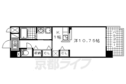 ソレアード小柳 ワンルームの間取図画像