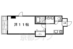 エベンエゼル三条 1Kの間取図画像