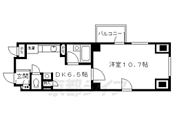 パインフィールド御池 1DKの間取図画像