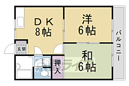 ハイツ滝川 2DKの間取図画像