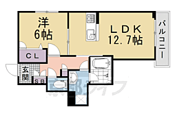 シャーメゾン環II 1LDKの間取図画像