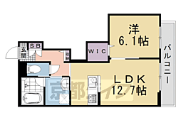 シャーメゾン環II 1LDKの間取図画像