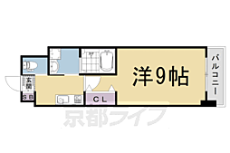 グランレブリー太秦天神川 1Kの間取図画像