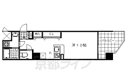 エステムコート京都駅前KOTO ワンルームの間取図画像