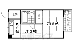 エクセレント日ノ岡 2Kの間取図画像