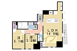STANDZ京都二条 2LDKの間取図画像