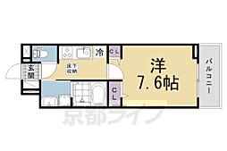 エリシオン・レジデンスV 1Kの間取図画像