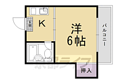 SSKハイツ 1Kの間取図画像