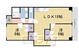グレイスヴィラ阿部 2LDKの間取図画像
