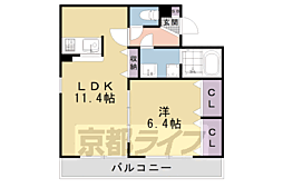 Amour雅 1LDKの間取図画像