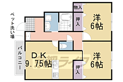 クラールハイムA 2DKの間取図画像