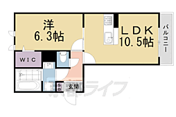 グラシア内畑 1LDKの間取図画像