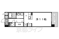 SHICATACHAMBRETTES1 ワンルームの間取図画像