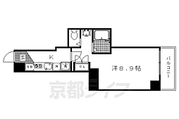 amistad洛 1Kの間取図画像