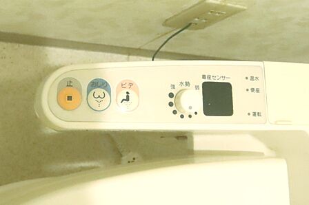 温水洗浄便座付きの、トイレとなっております。