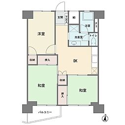 東急ドエル江田ビレジＢ棟 3DKの間取り
