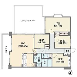 バームステージたまプラーザ 4LDKの間取図画像