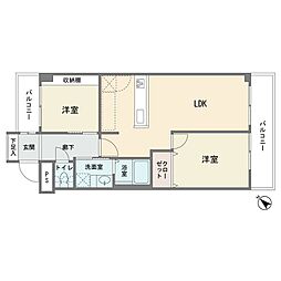 エスペランサ藤ヶ丘 2LDKの間取図画像
