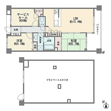 2SLDK 間取り