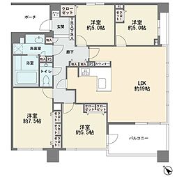 グランスイート岡本 4LDKの間取図画像