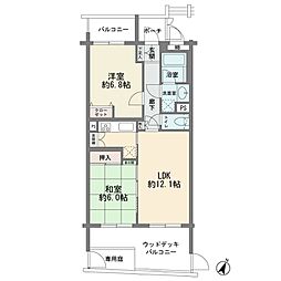 ワコーレ柿生 2LDKの間取図画像