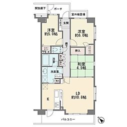 ダイアパレス新百合ヶ丘 3LDKの間取図画像