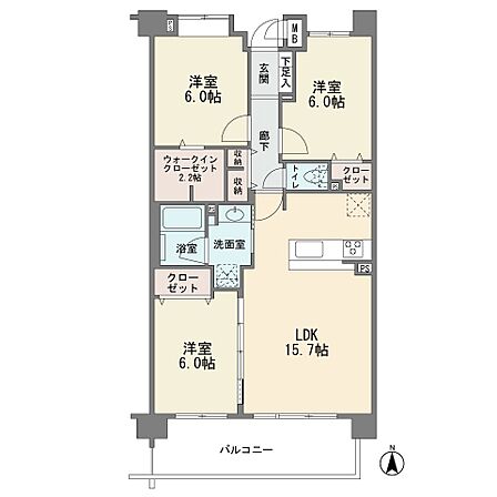 3LDK 間取り