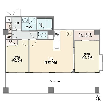 2LDK 間取り