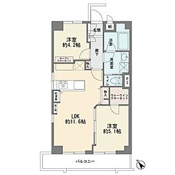 鷺沼ニューハイツ 2LDKの間取図画像