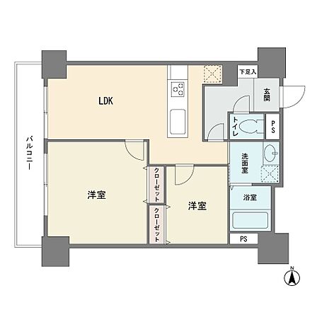 2LDK 間取り